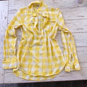 Yellow Long Sleeve Top by Merona Size S